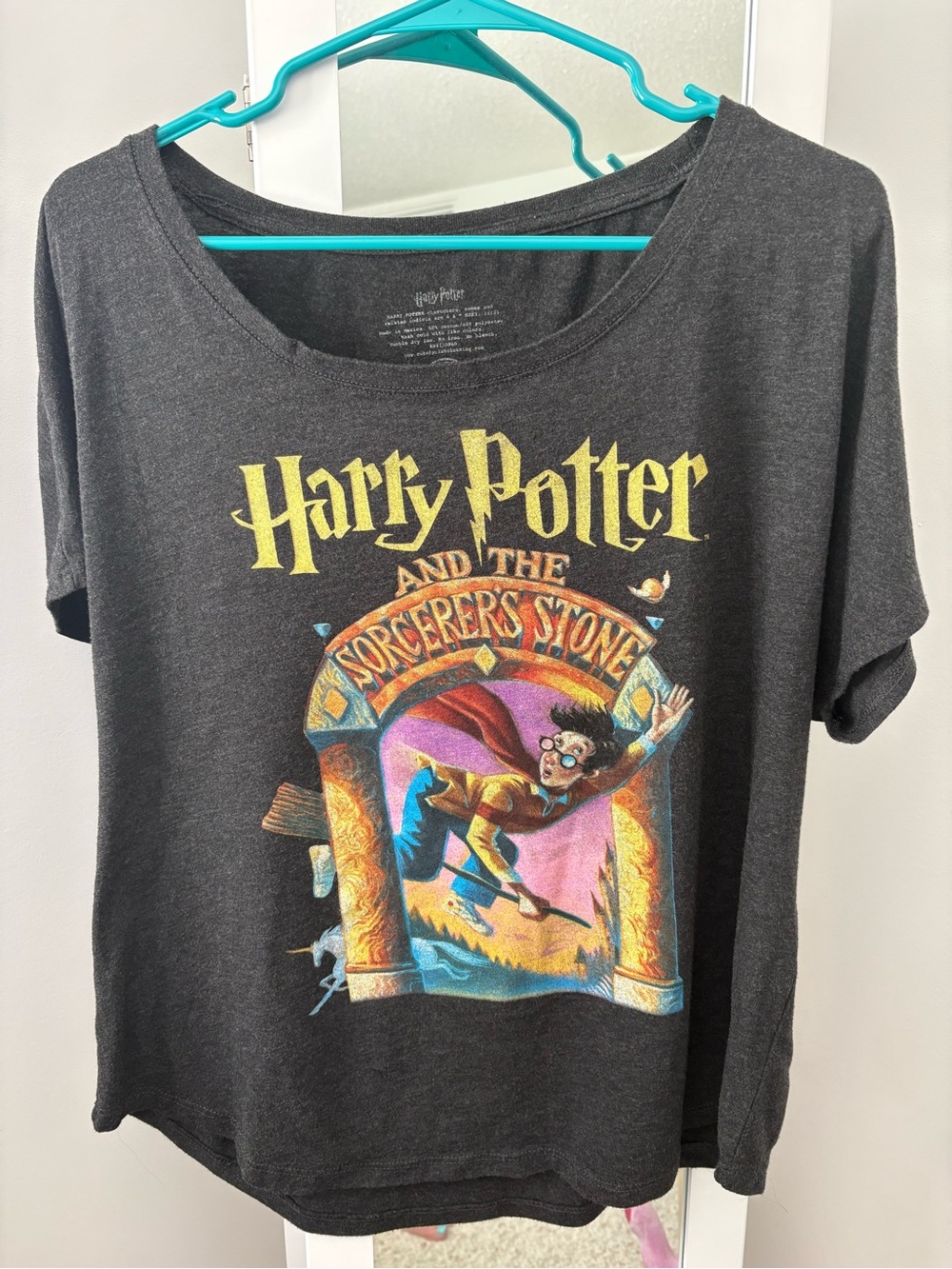 Out of Print Women’s Relaxed Fit Black Harry Potter Sorcerer's Stone Graphic Tee